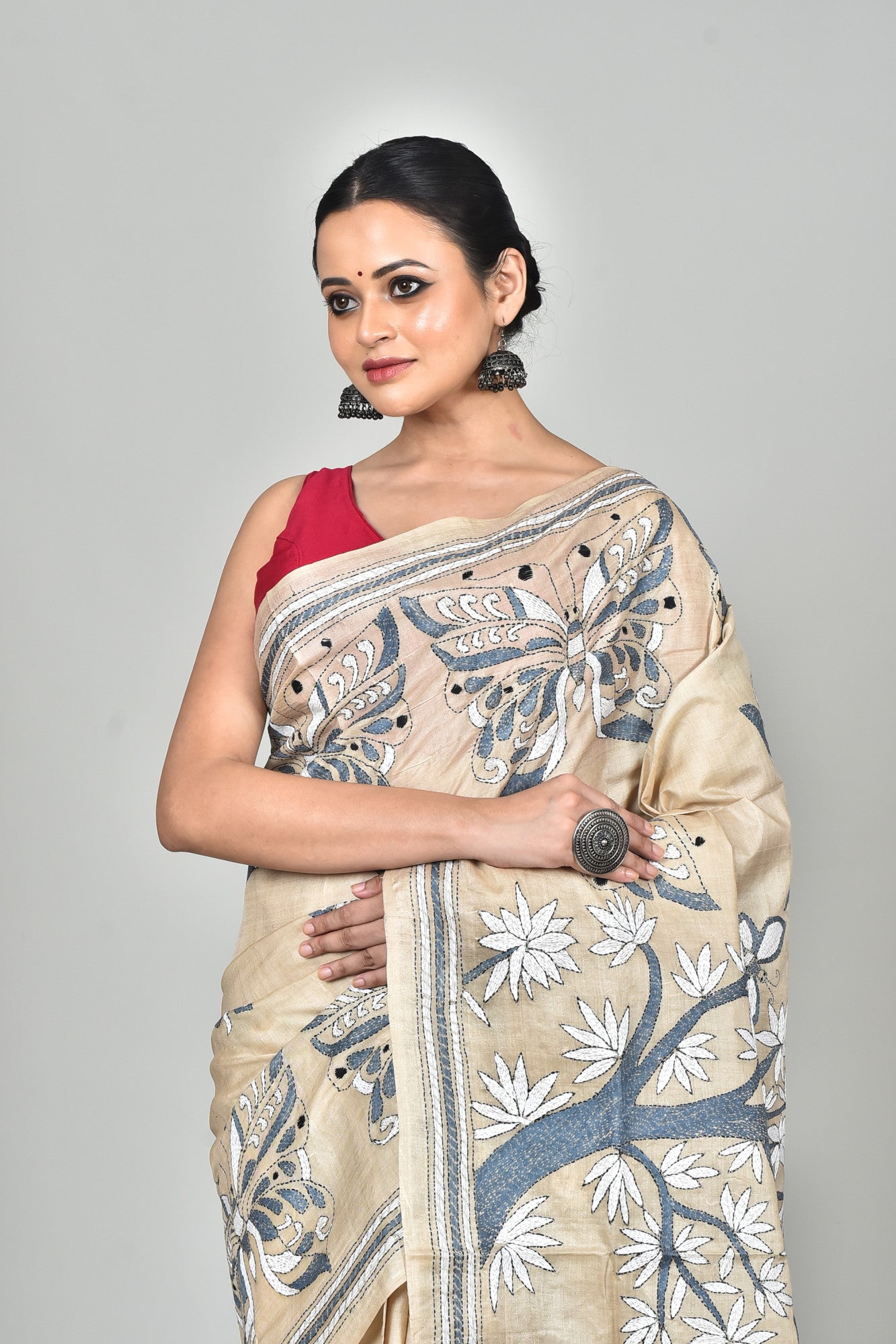 GACHI SILK KANTHA SAREE Thumbnail