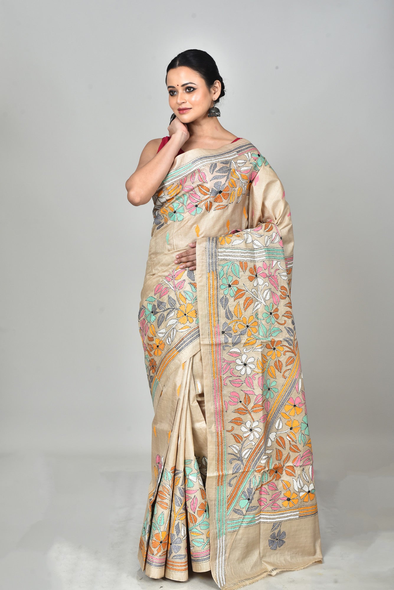 GACHI SILK KANTHA SAREE