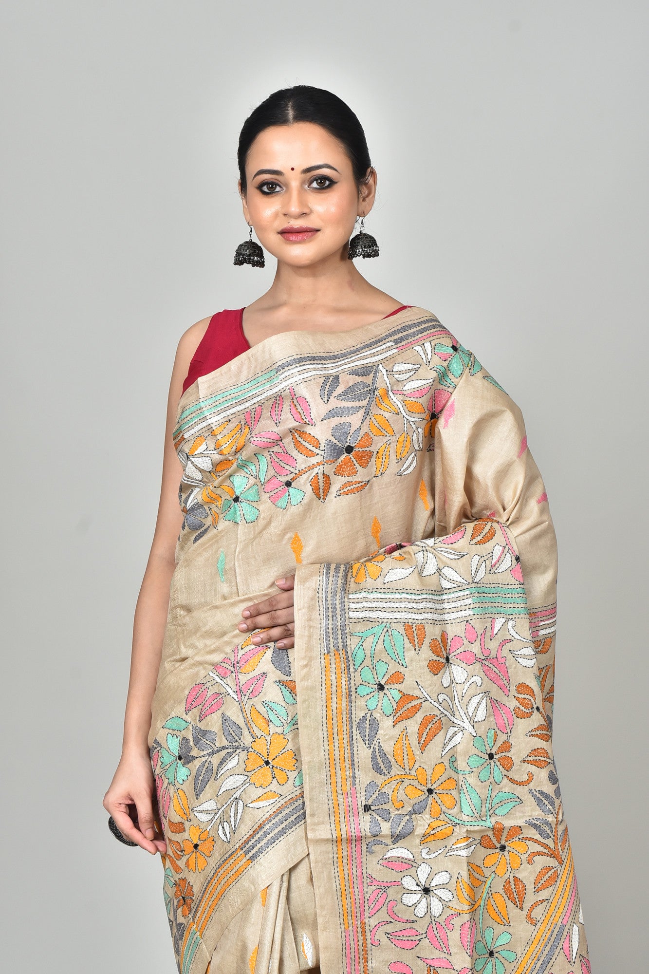 GACHI SILK KANTHA SAREE Thumbnail
