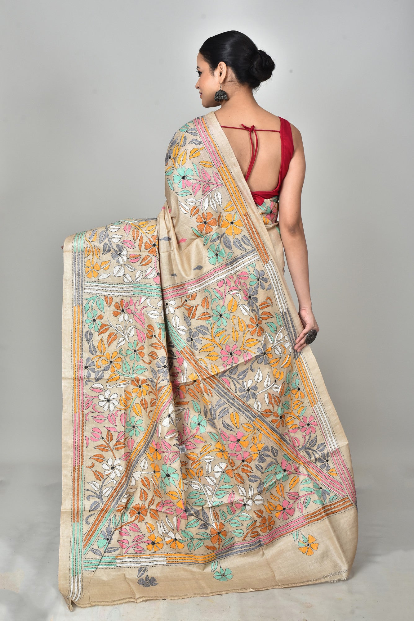 GACHI SILK KANTHA SAREE Thumbnail
