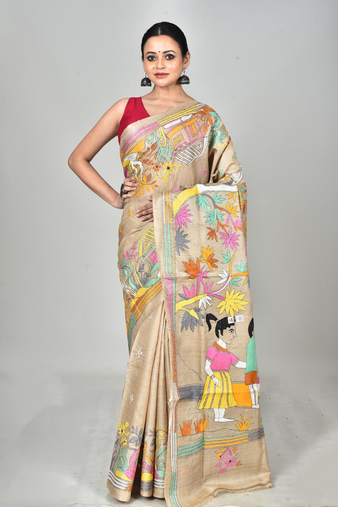 GACHI SILK KANTHA SAREE Thumbnail