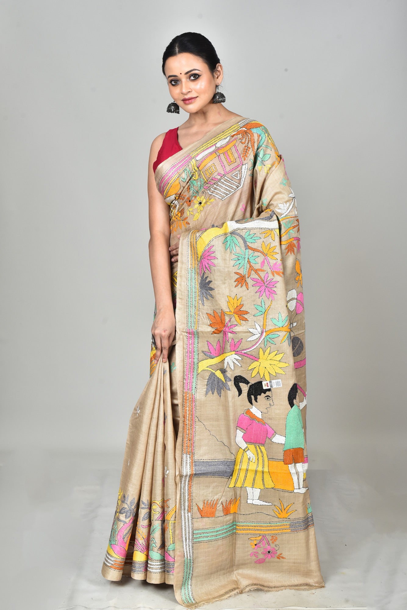 GACHI SILK KANTHA SAREE Thumbnail