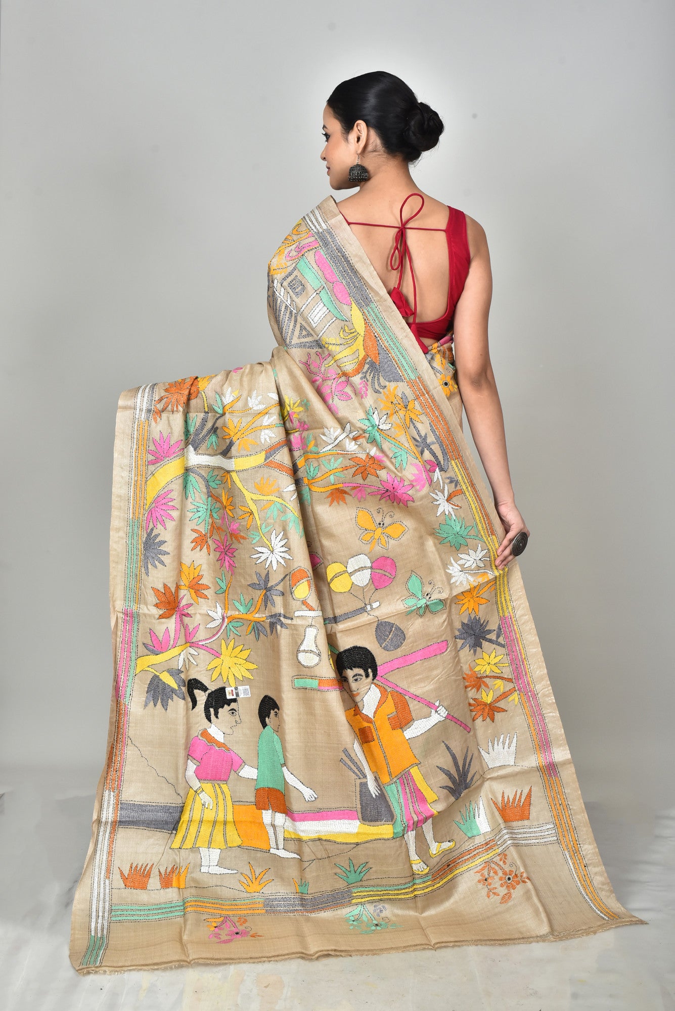 GACHI SILK KANTHA SAREE Thumbnail