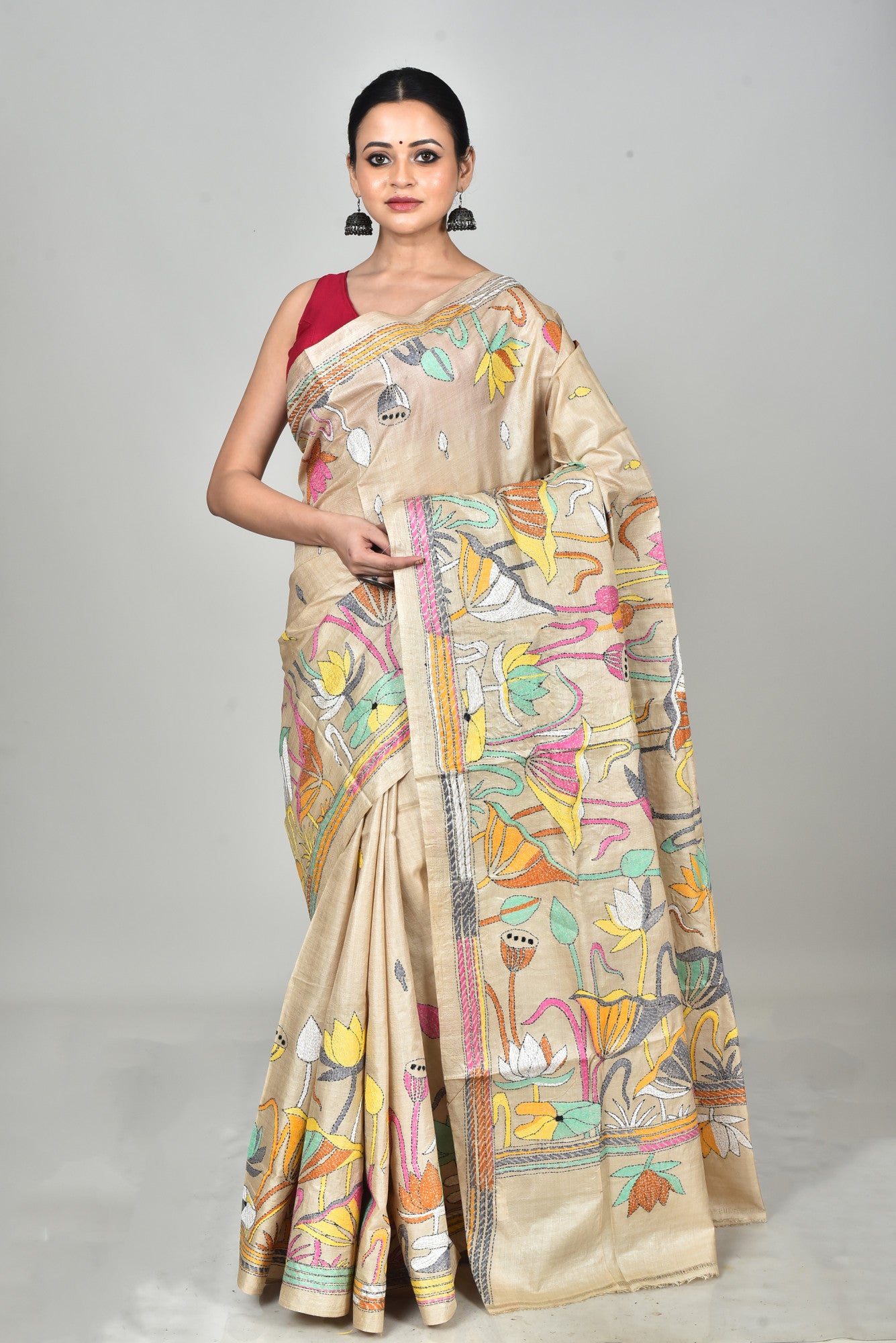 GACHI SILK KANTHA SAREE Thumbnail