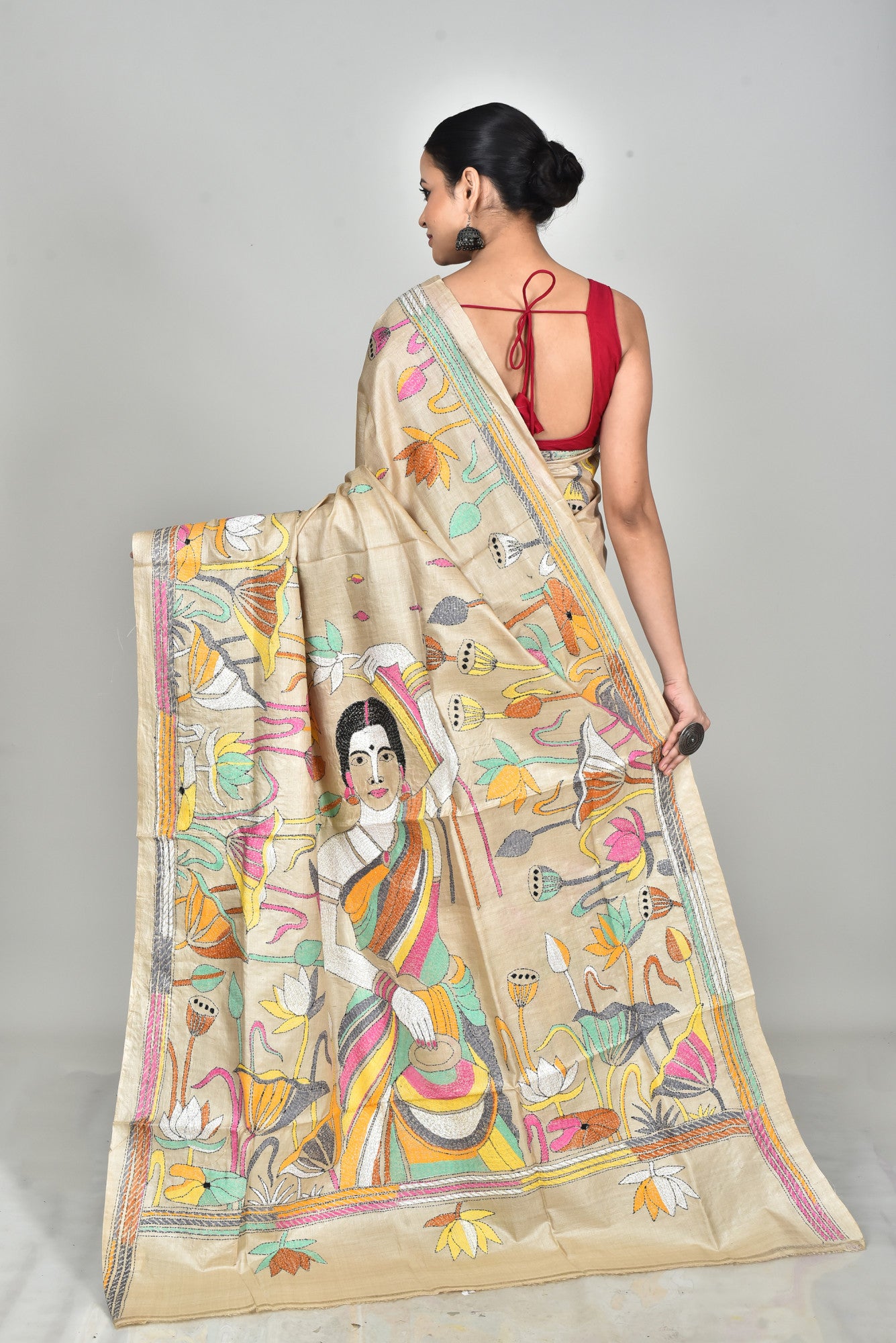GACHI SILK KANTHA SAREE Thumbnail