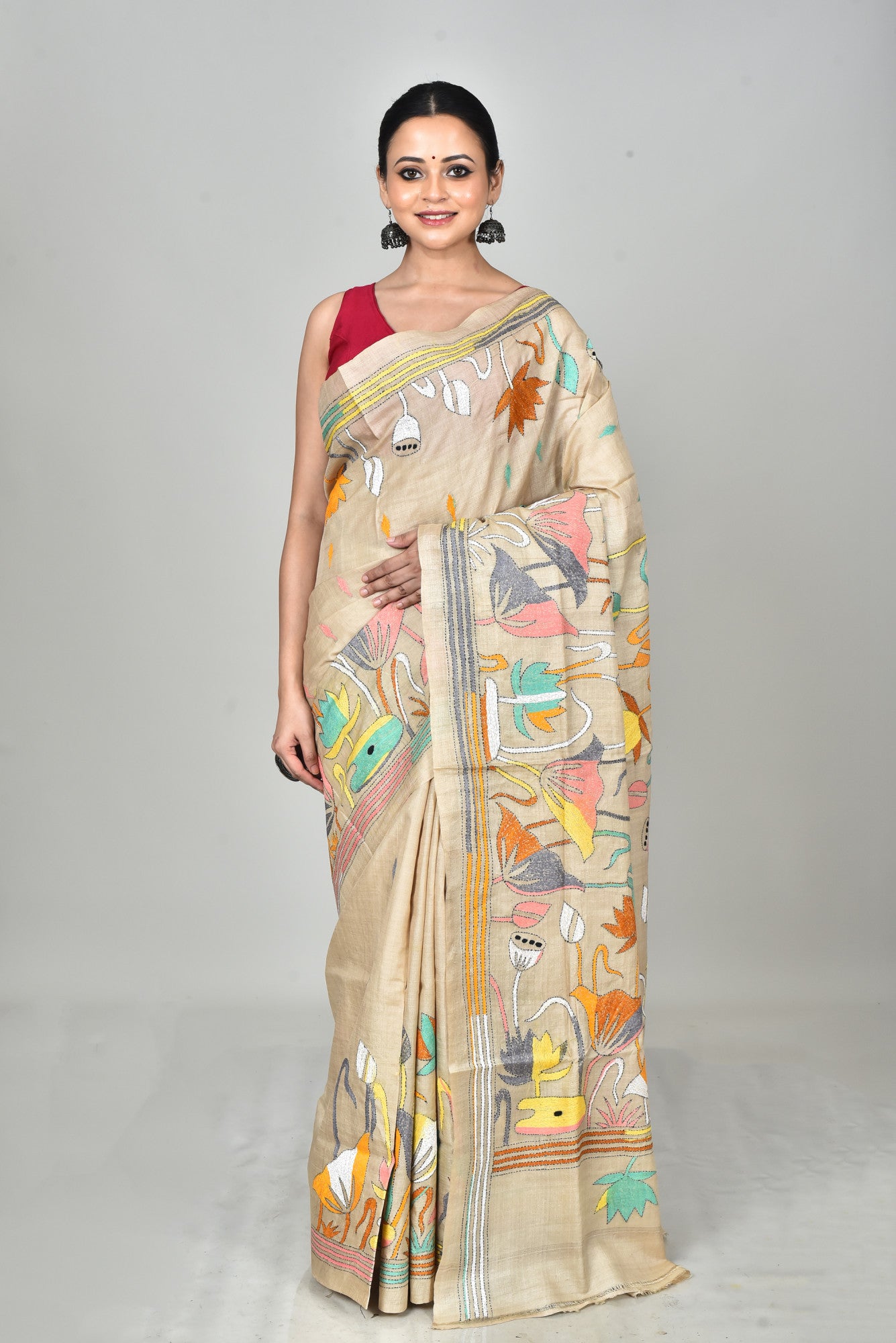 GACHI SILK KANTHA SAREE Thumbnail