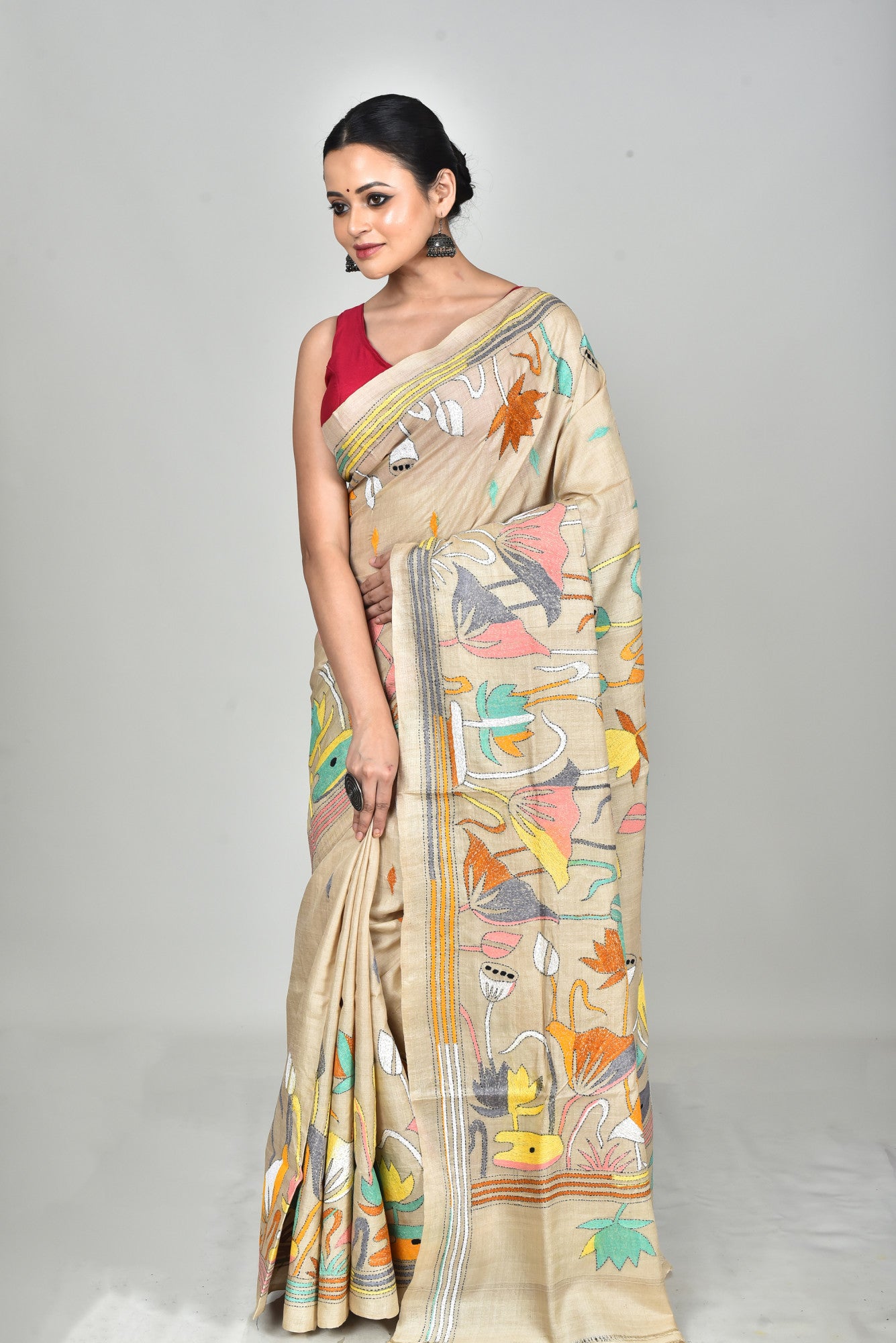 GACHI SILK KANTHA SAREE Thumbnail