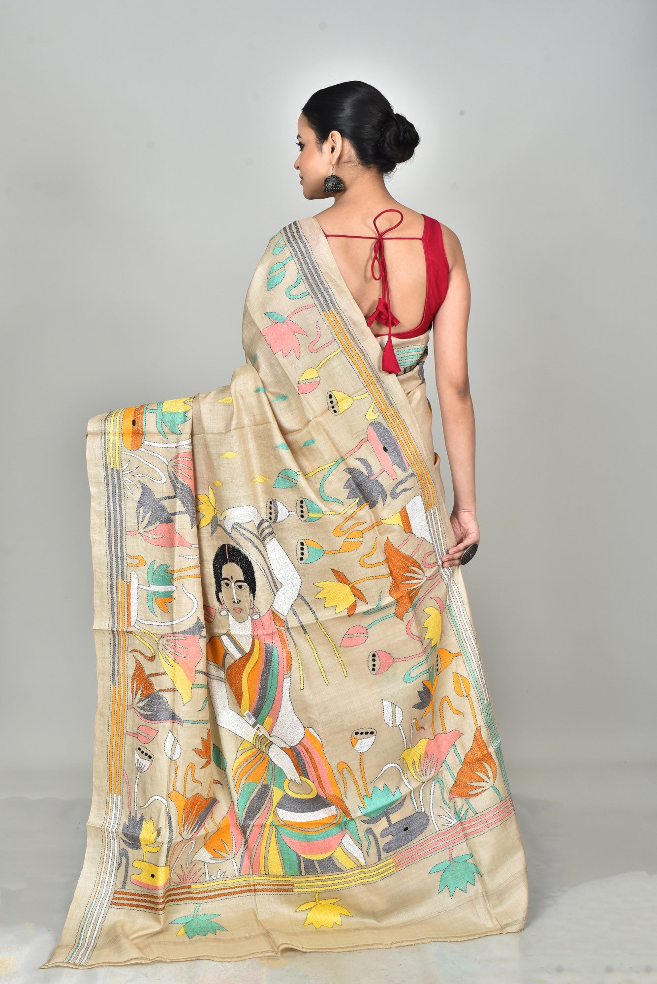 GACHI SILK KANTHA SAREE Thumbnail