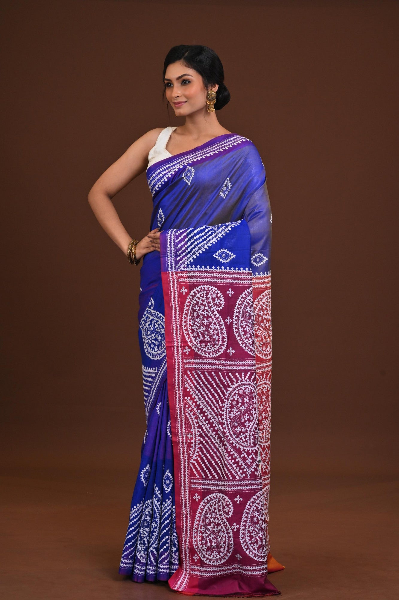 Gachi Silk Kantha Saree Thumbnail