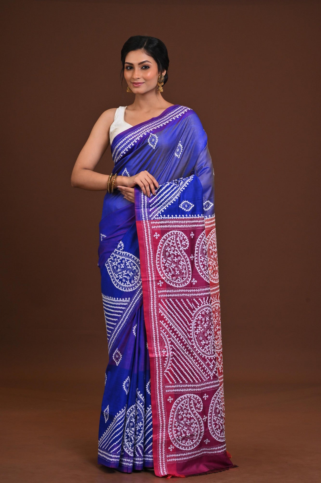 Gachi Silk Kantha Saree Thumbnail