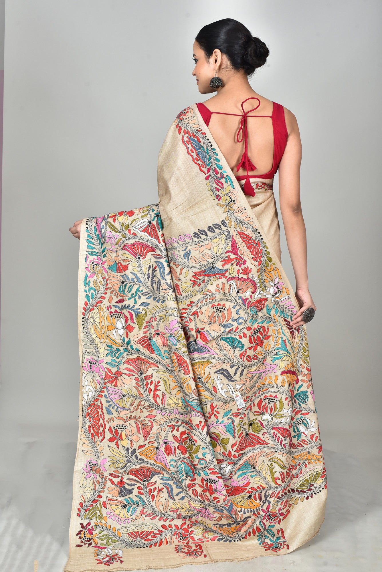 GACHI SILK KANTHA SAREE Thumbnail