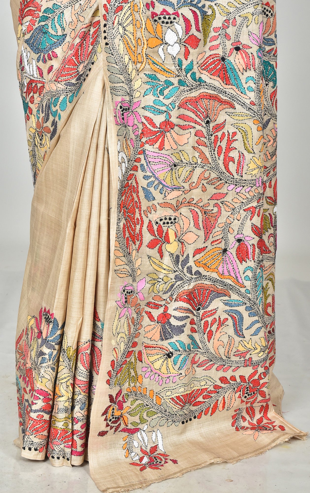 GACHI SILK KANTHA SAREE Thumbnail