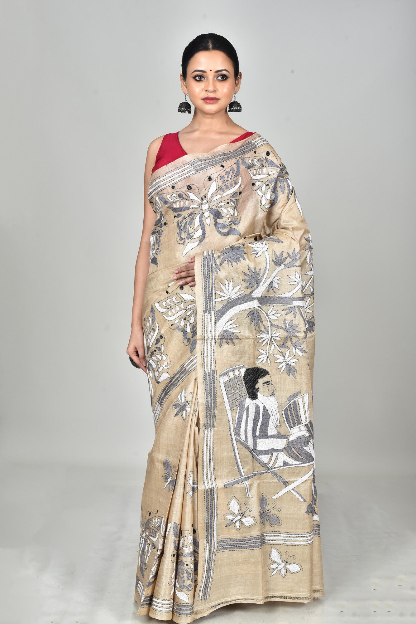 GACHI SILK KANTHA SAREE Thumbnail