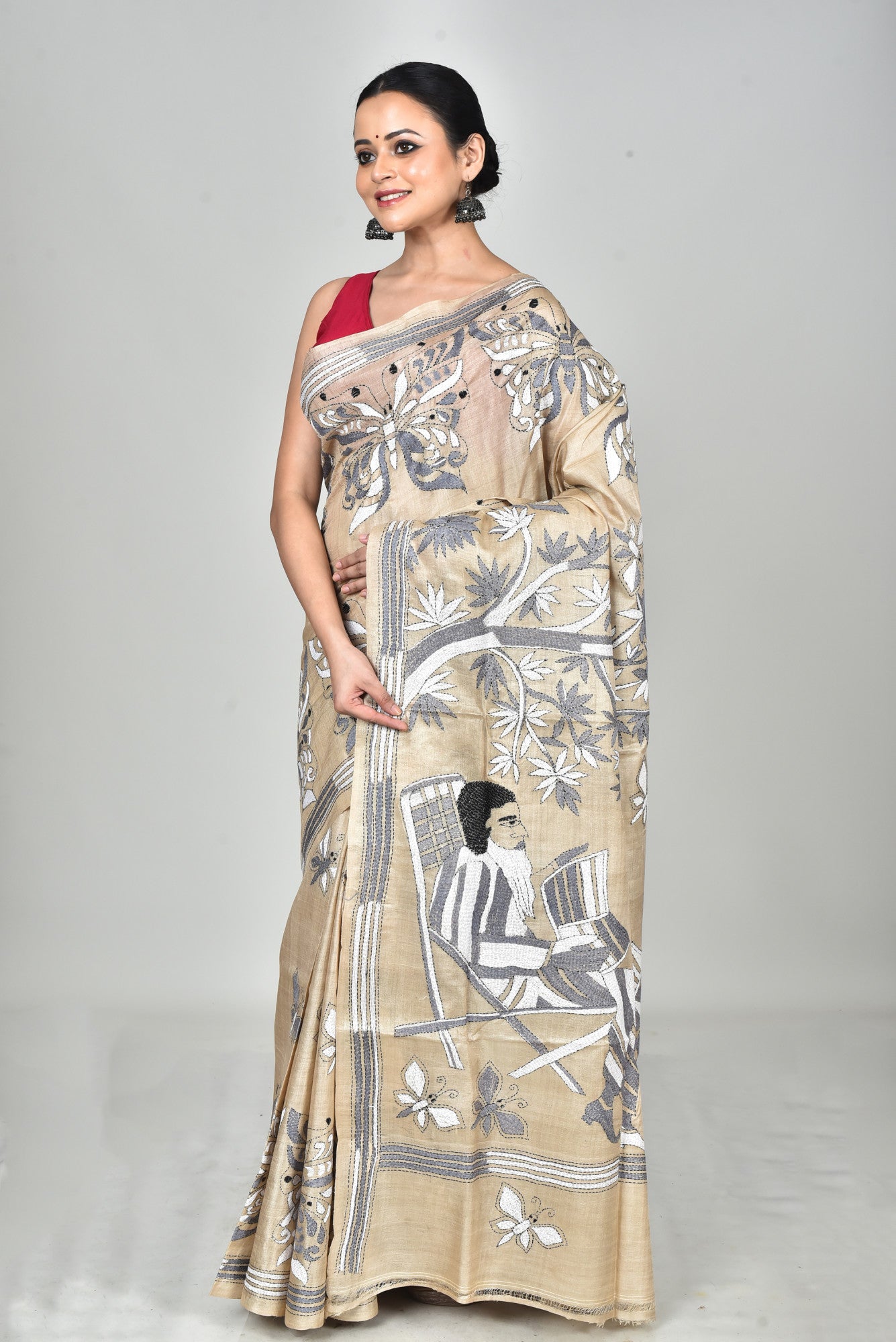 GACHI SILK KANTHA SAREE Thumbnail