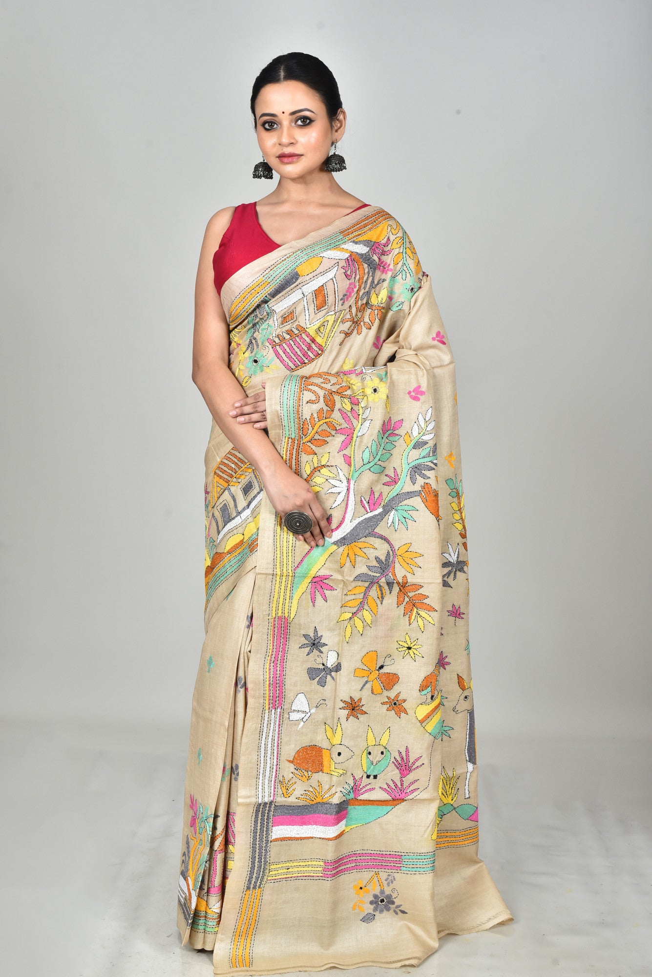 GACHI SILK KANTHA SAREE Thumbnail