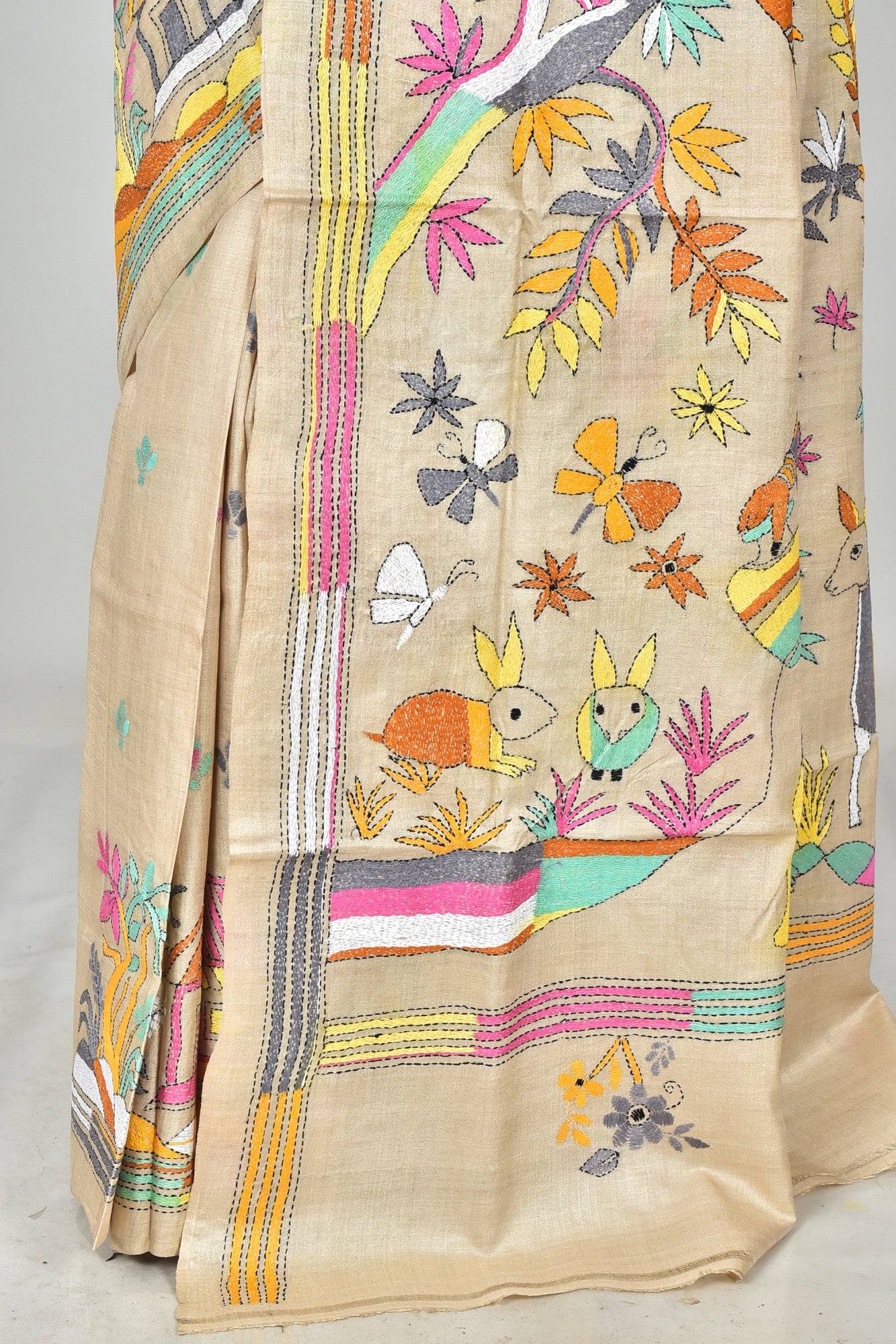 GACHI SILK KANTHA SAREE Thumbnail