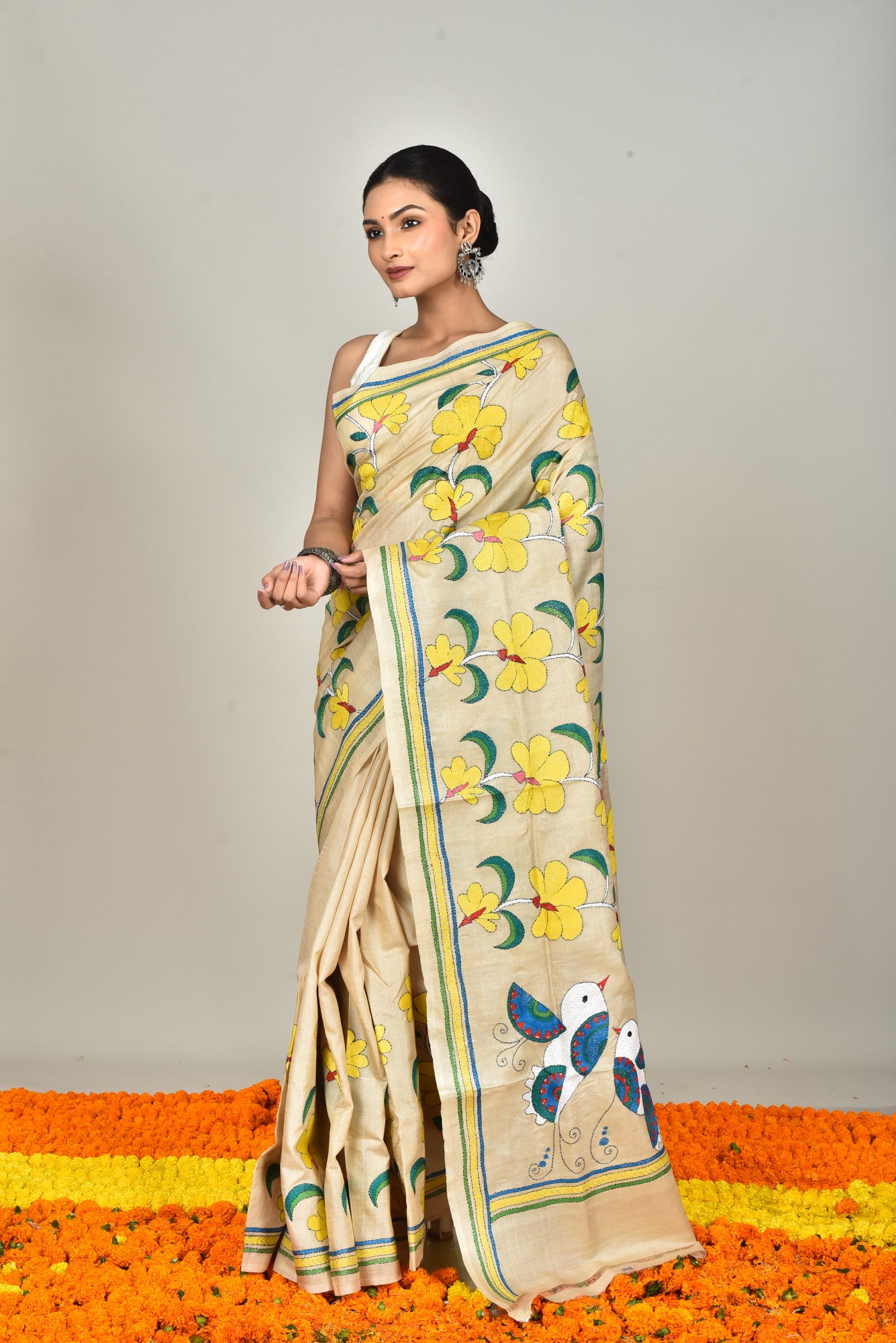 GACHI SILK KANTHA SAREE Thumbnail
