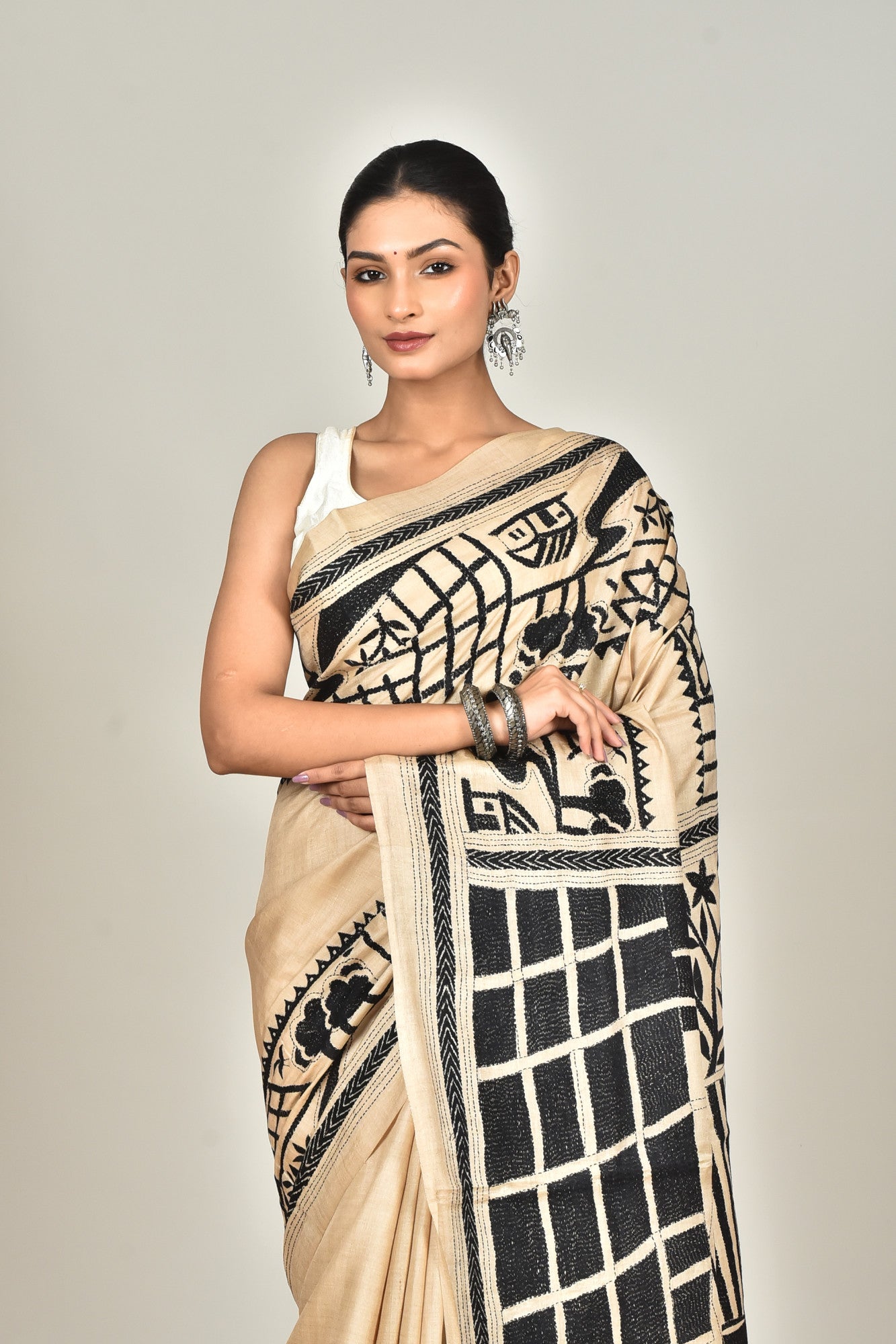 GACHI SILK KANTHA SAREE Thumbnail