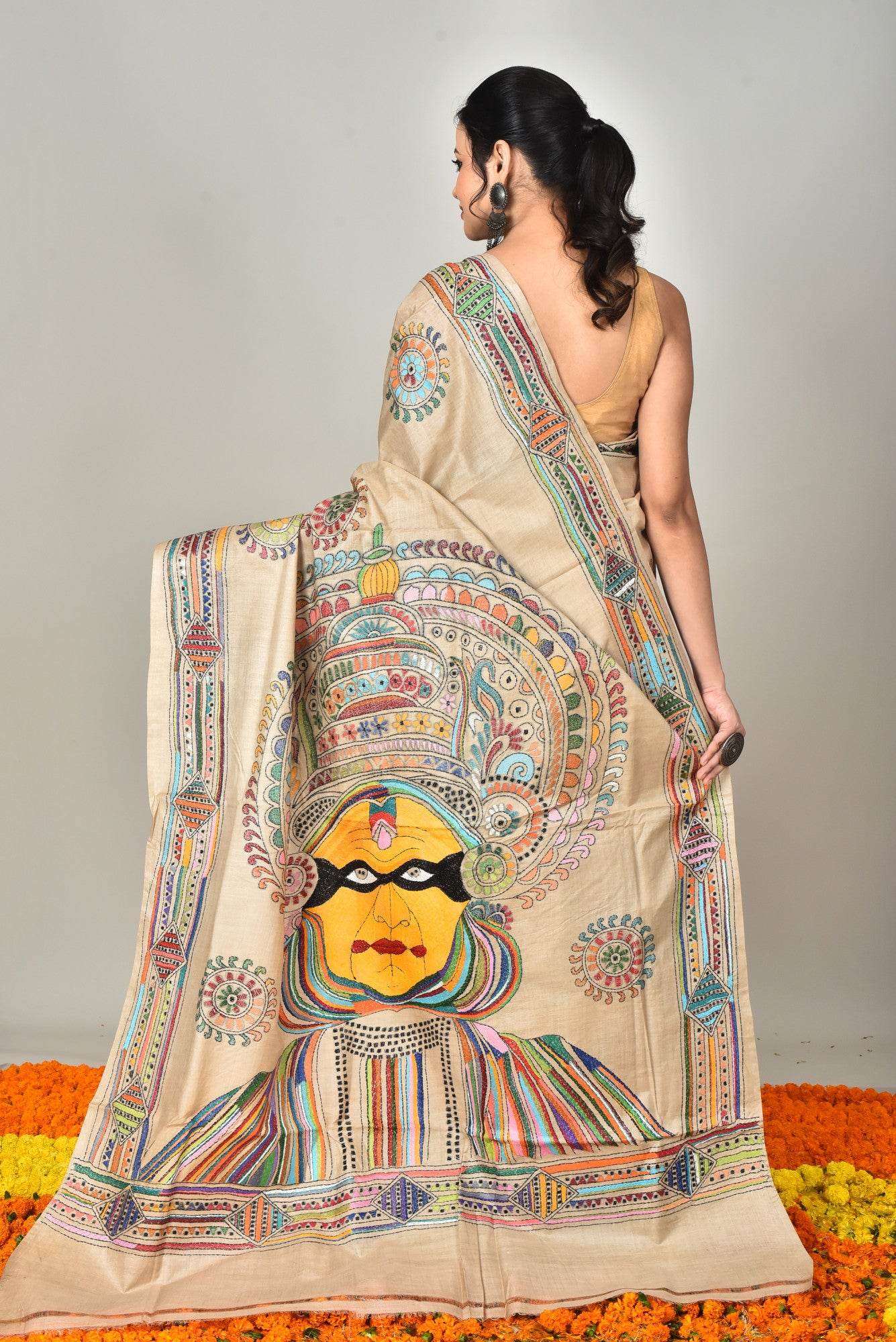 GACHI SILK KANTHA SAREE Thumbnail