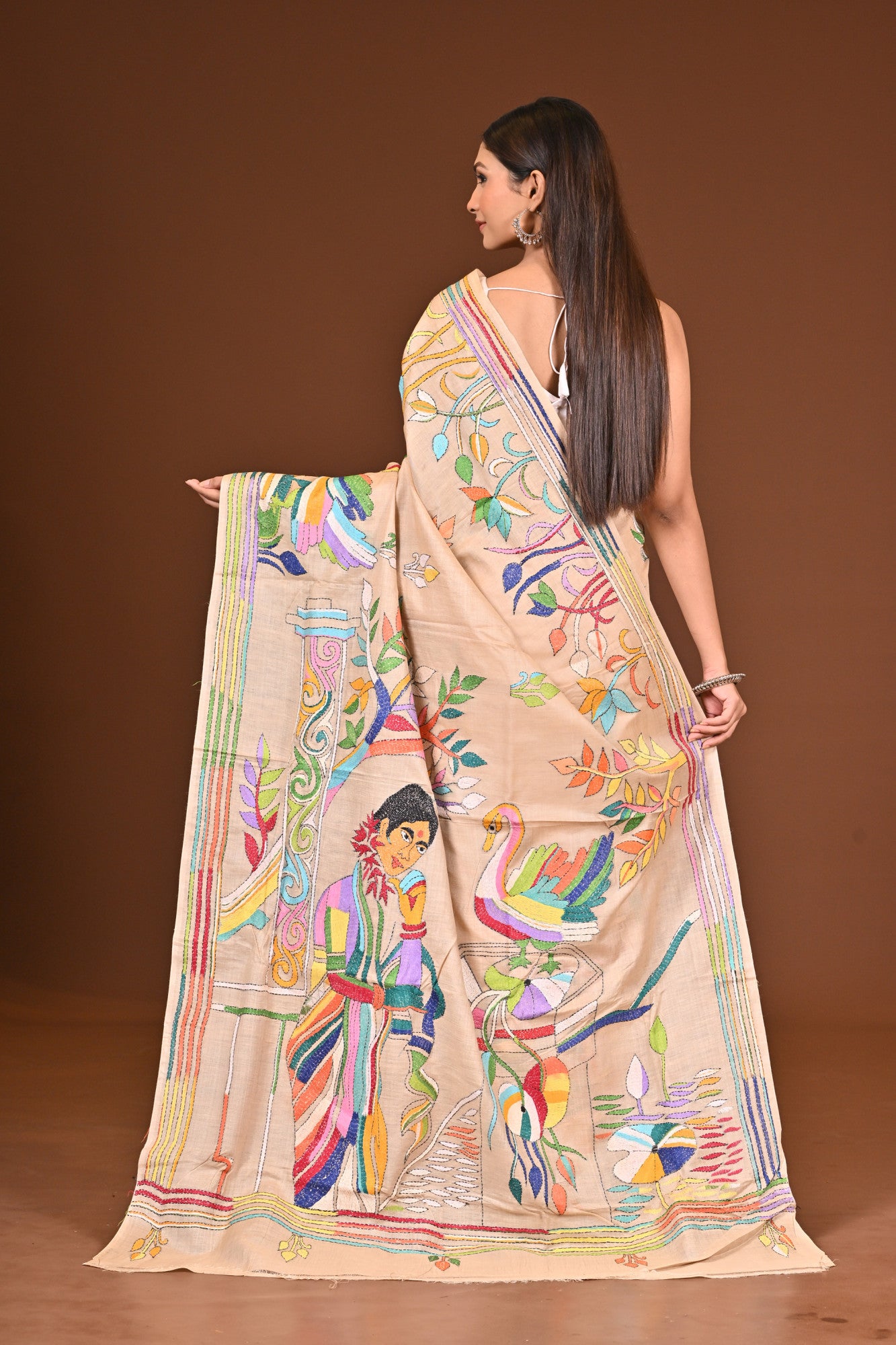 GACHI SILK KANTHA SAREE Thumbnail