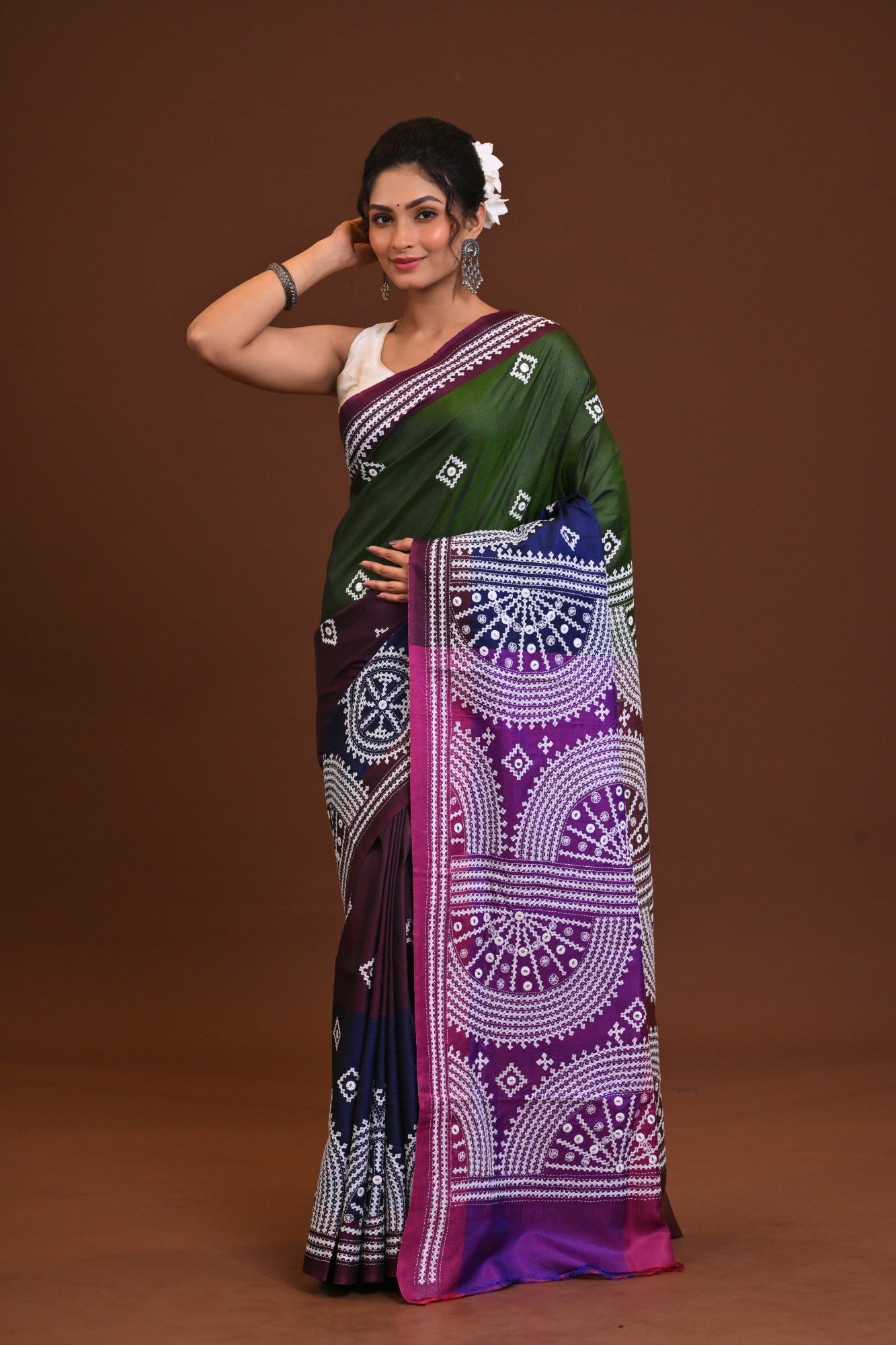 Gachi Silk Kantha Saree Thumbnail