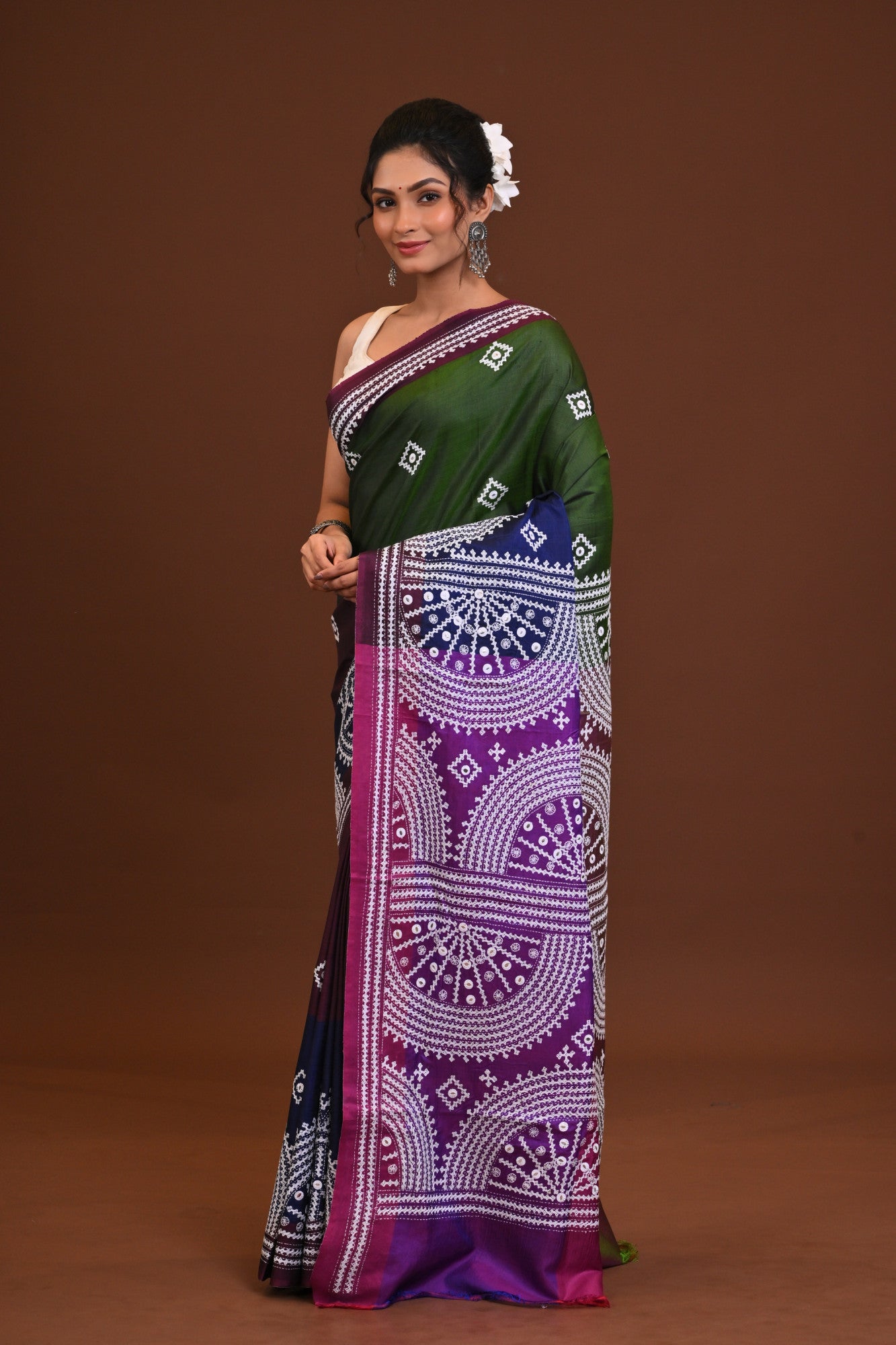 Gachi Silk Kantha Saree Thumbnail