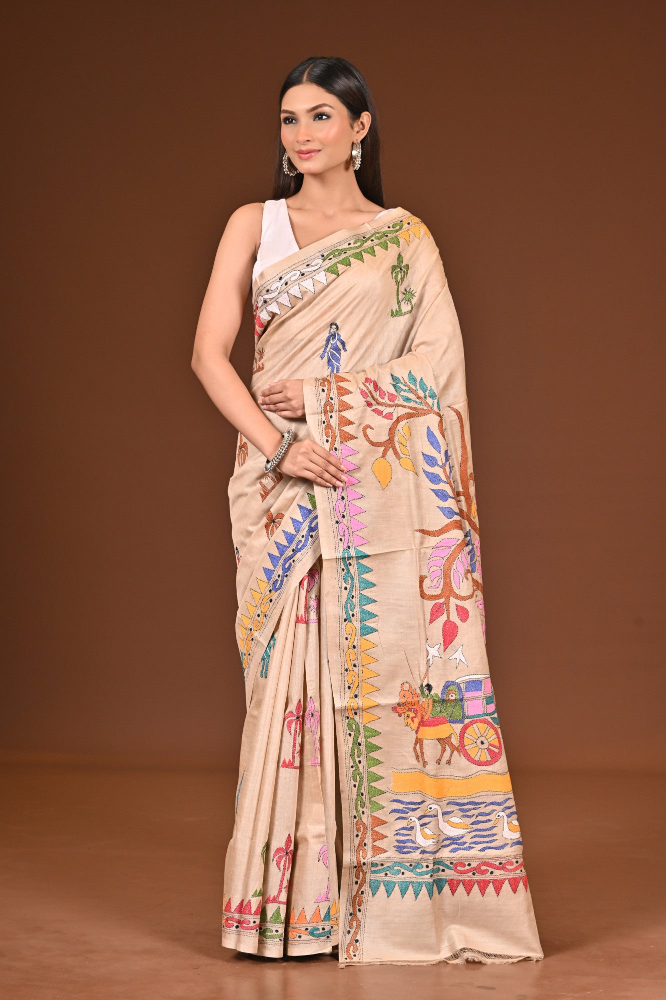 GACHI SILK KANTHA SAREE Thumbnail