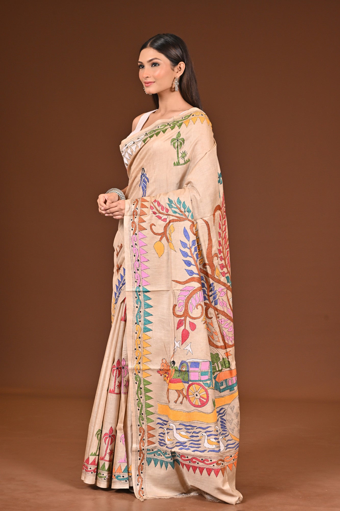 GACHI SILK KANTHA SAREE Thumbnail