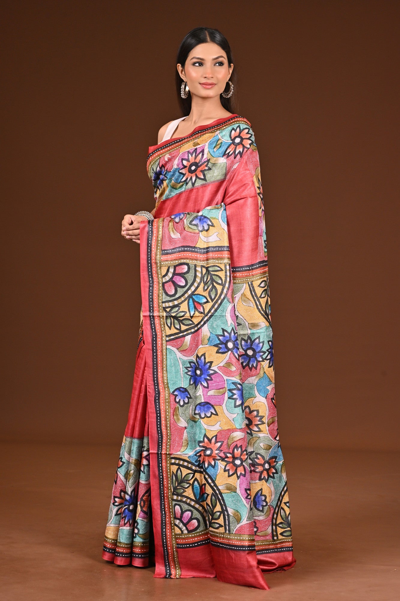 GACHI SILK KANTHA SAREE Thumbnail