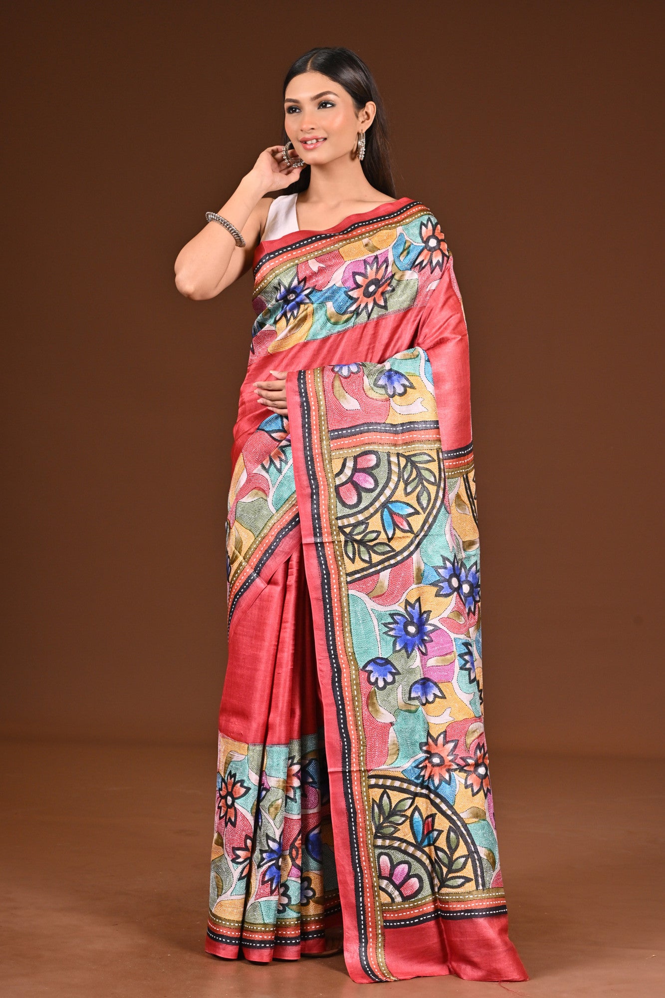 GACHI SILK KANTHA SAREE Thumbnail