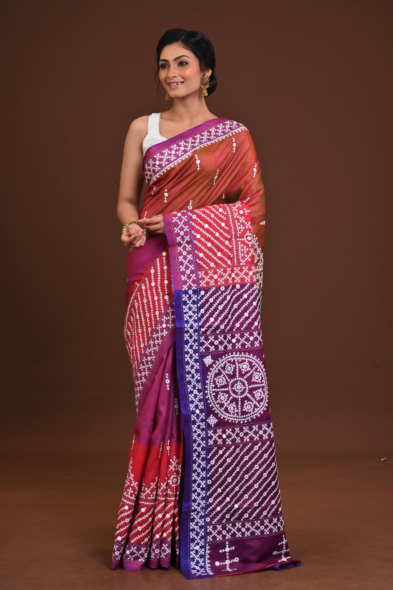 Gachi Silk Kantha Saree Thumbnail