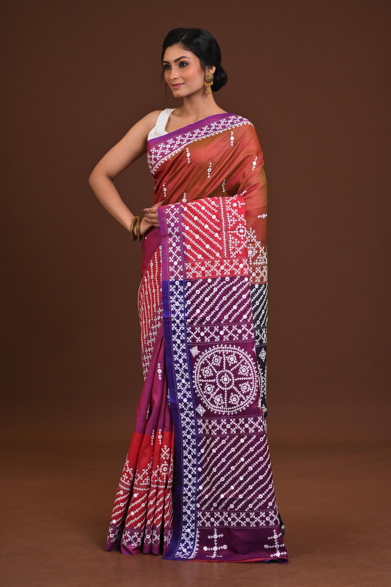 Gachi Silk Kantha Saree Thumbnail
