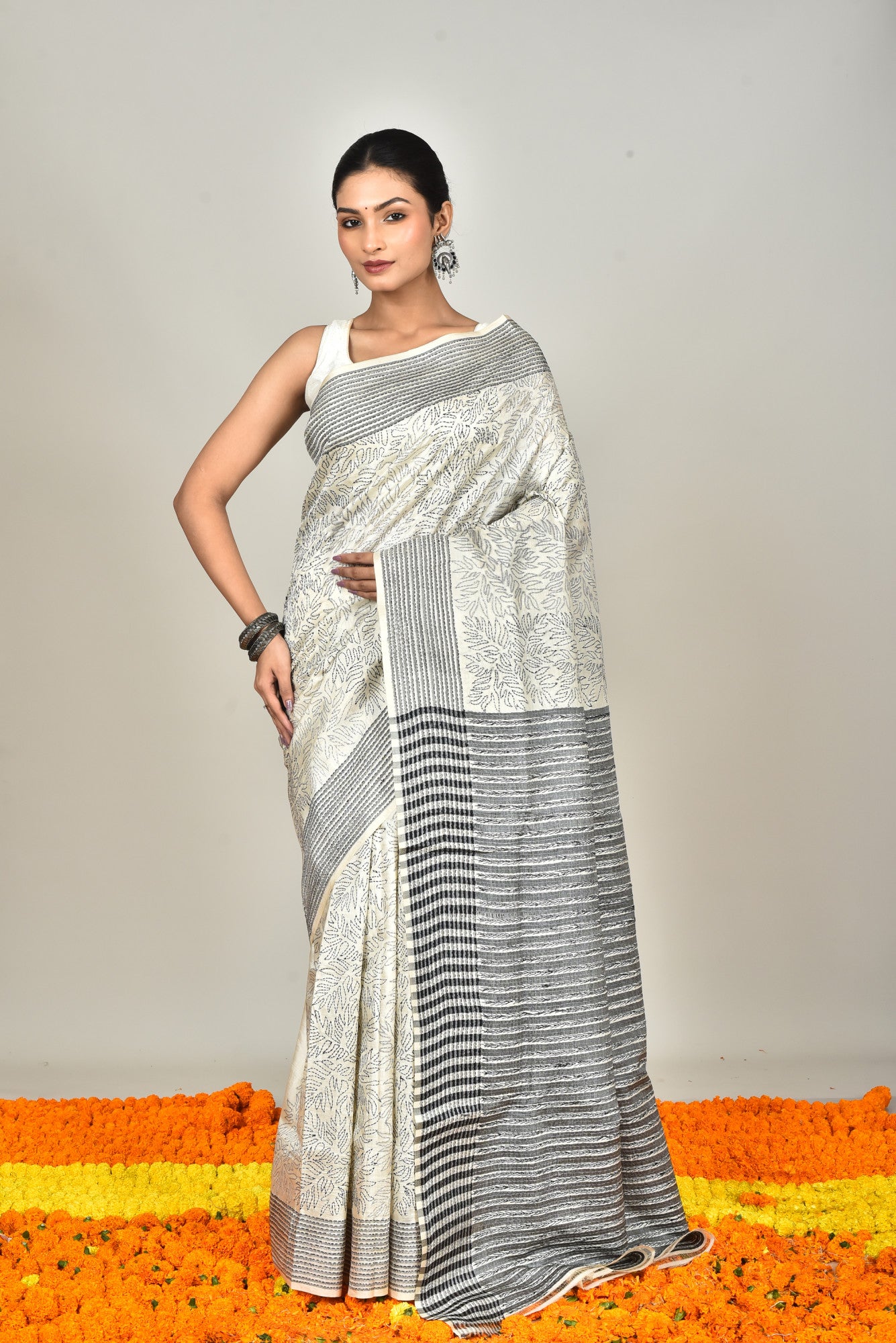 JALCHURI SILK KANTHA SAREE