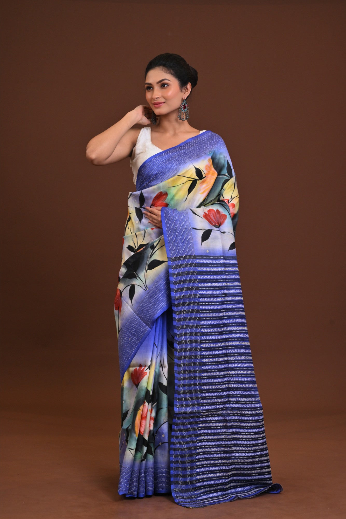 Jalchuri Silk Katha Saree Thumbnail