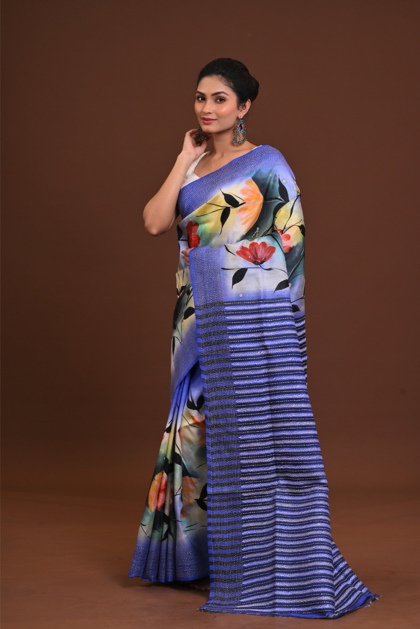 Jalchuri Silk Katha Saree Thumbnail