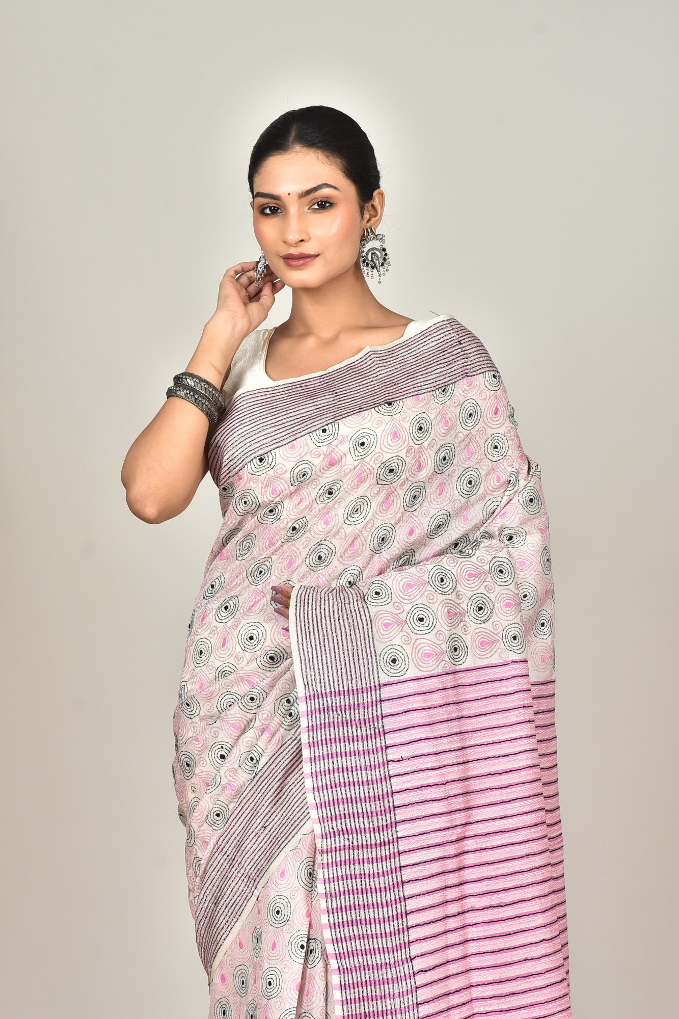 JALCHURI VORAT SILK KANTHA SAREE Thumbnail