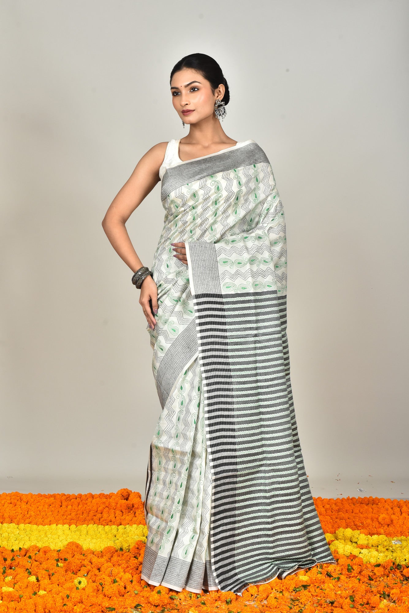 JALCHURI VORAT SILK KANTHA SAREE