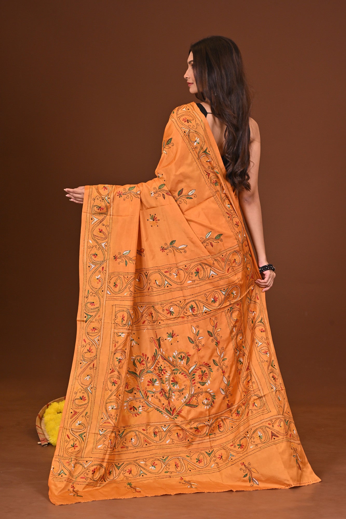 Kanakjyoti Blended Silk Kantha Saree Thumbnail