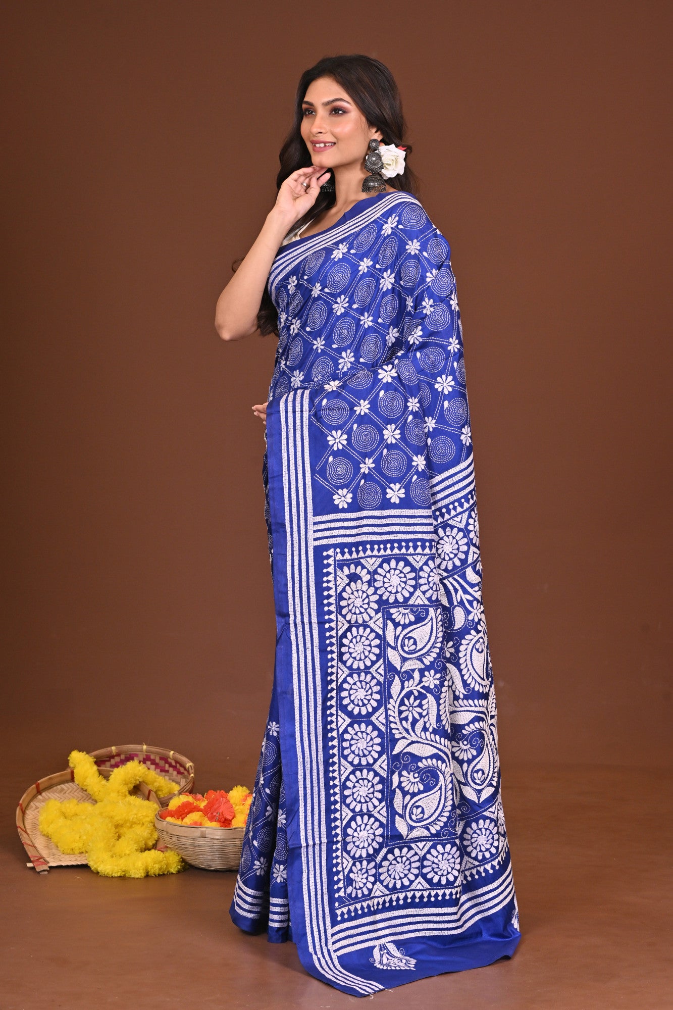 MOHONAMANTRA BLENDED SILK KANTHA SAREE Thumbnail