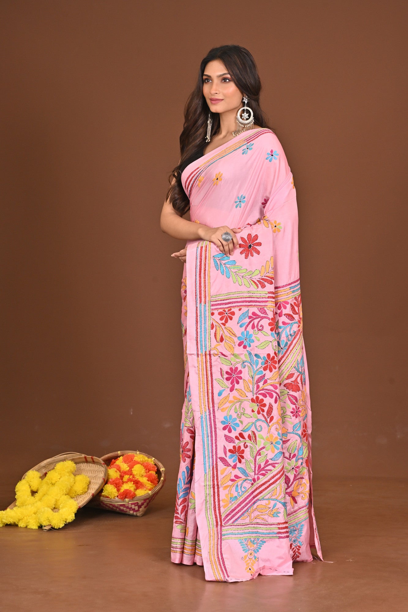 PALLAVINI BLENDED SILK KANTHA SAREE Thumbnail