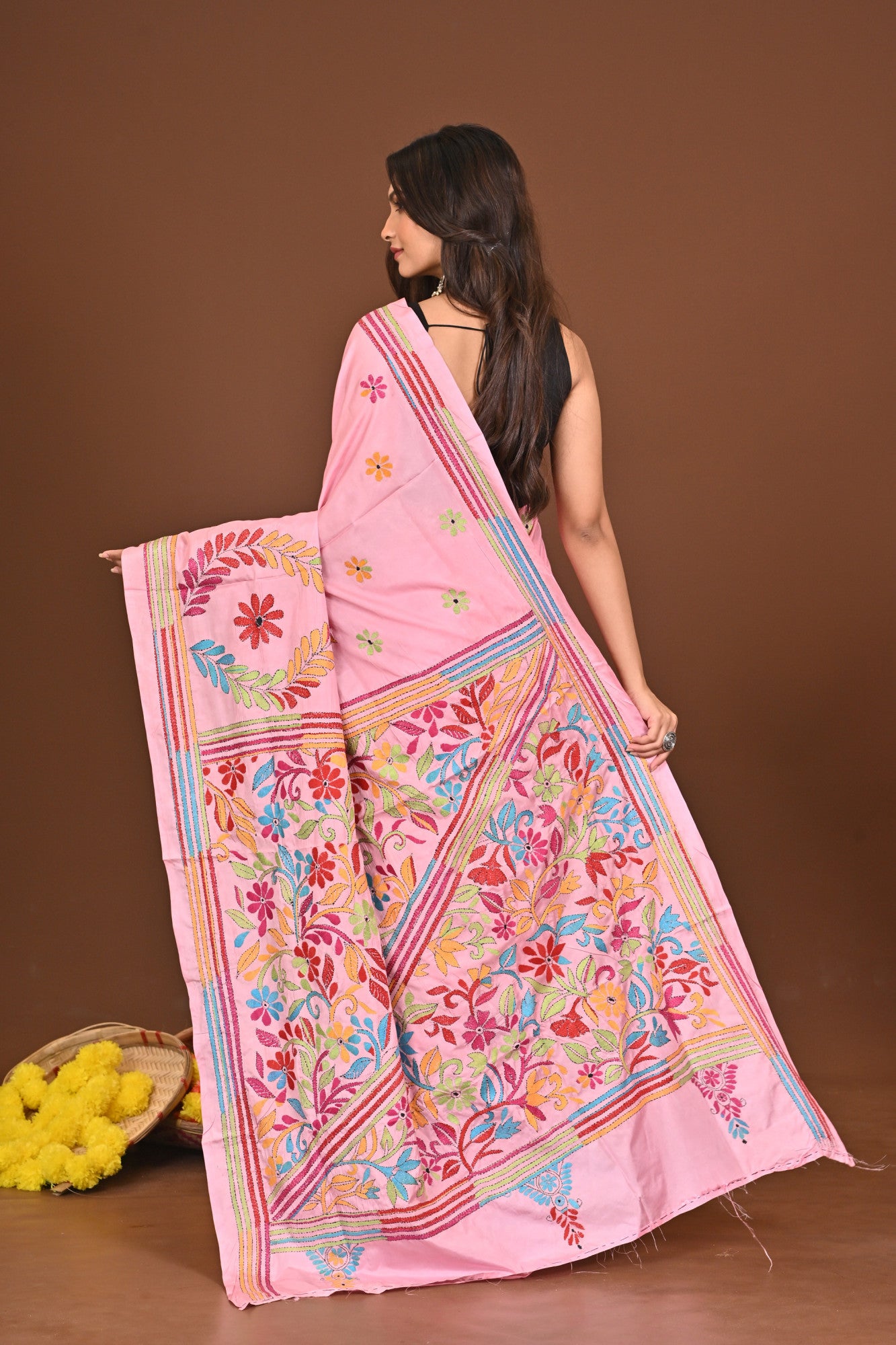 PALLAVINI BLENDED SILK KANTHA SAREE Thumbnail