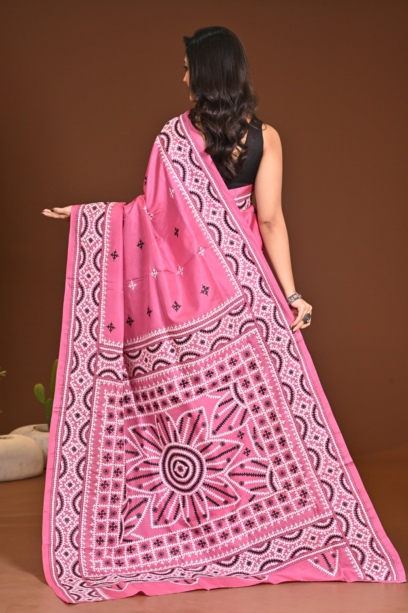PURE SILK KANTHA SAREE Thumbnail