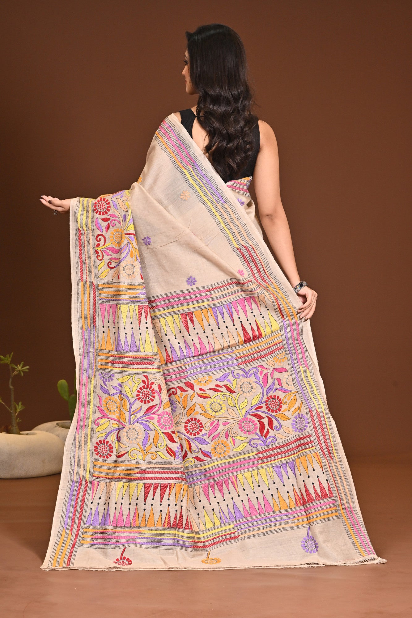 KATAN 3D KANTHA SAREE Thumbnail