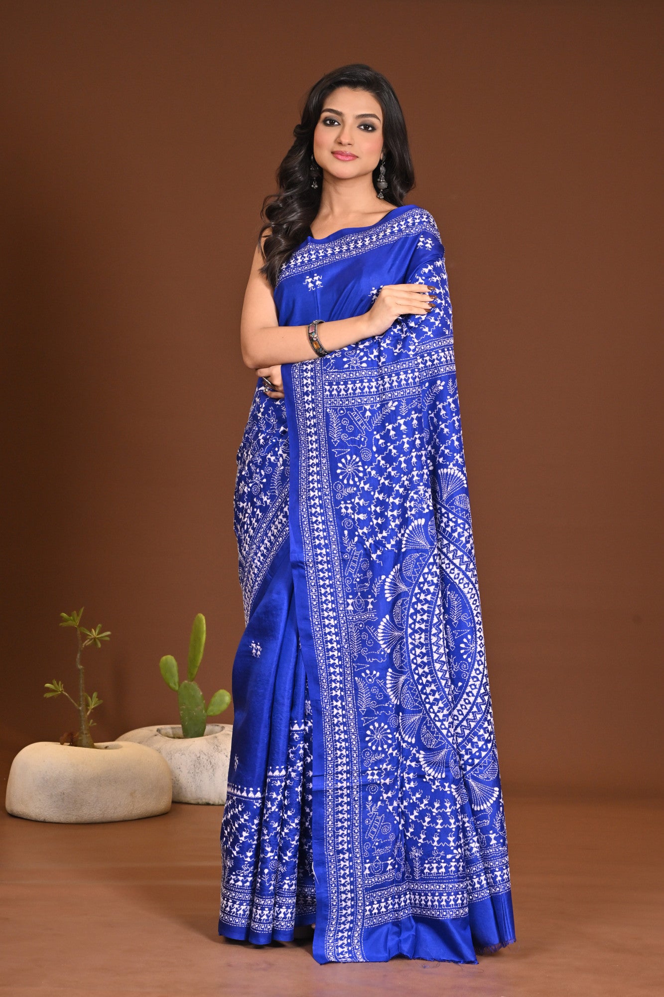 PURE SILK KANTHA SAREE Thumbnail