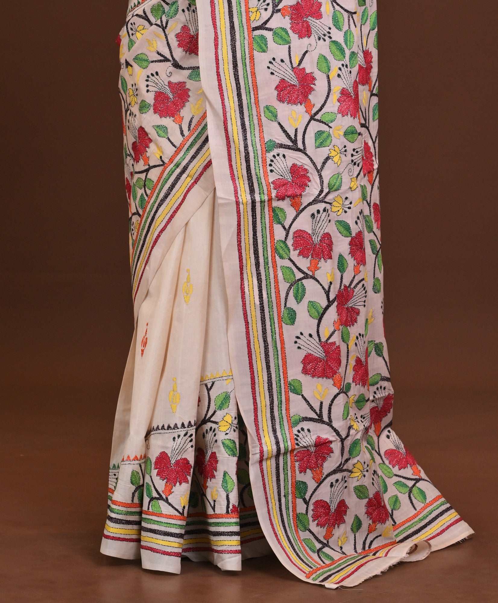 Pure Silk Kantha Saree Thumbnail