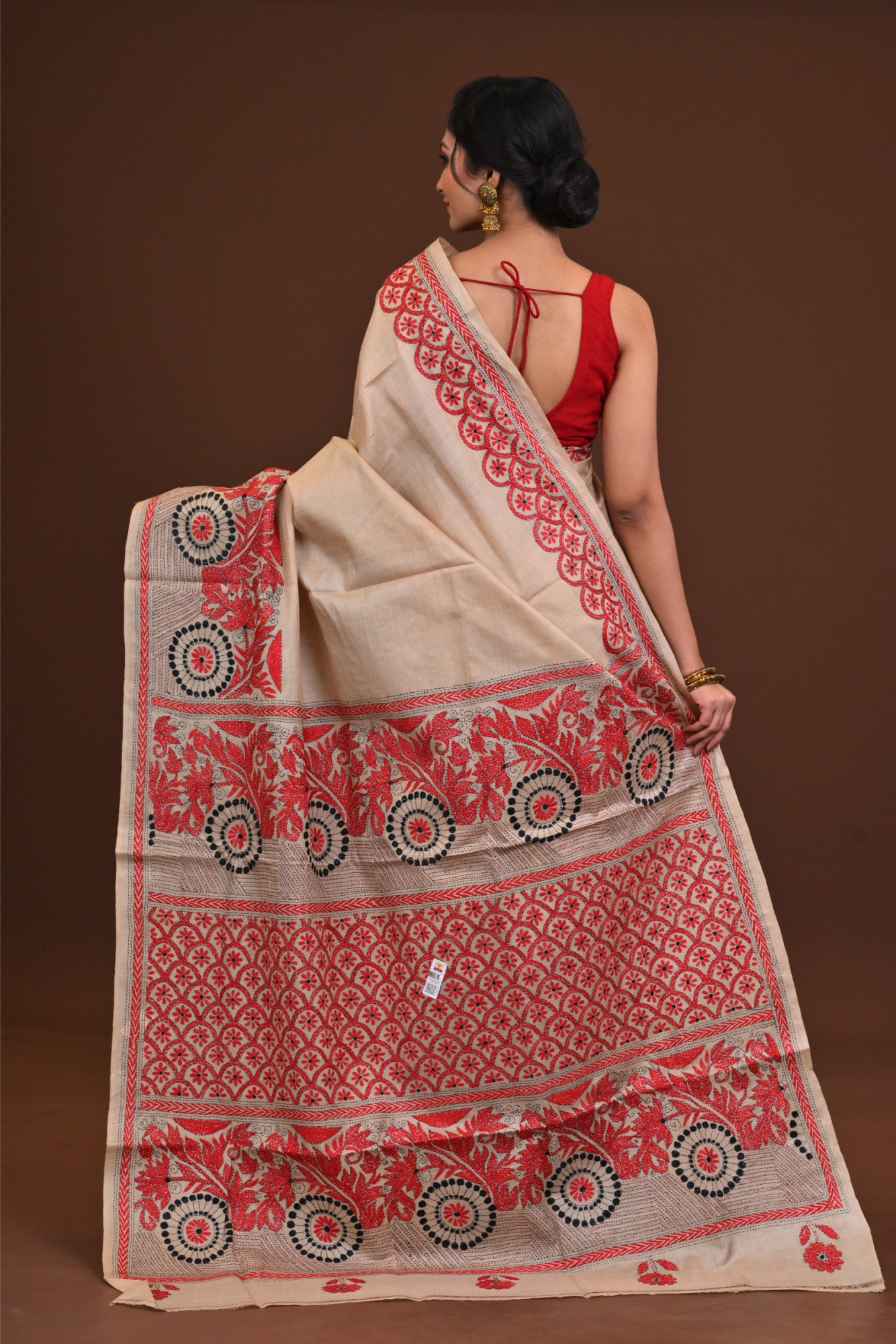 Pure Silk Kantha Saree Thumbnail