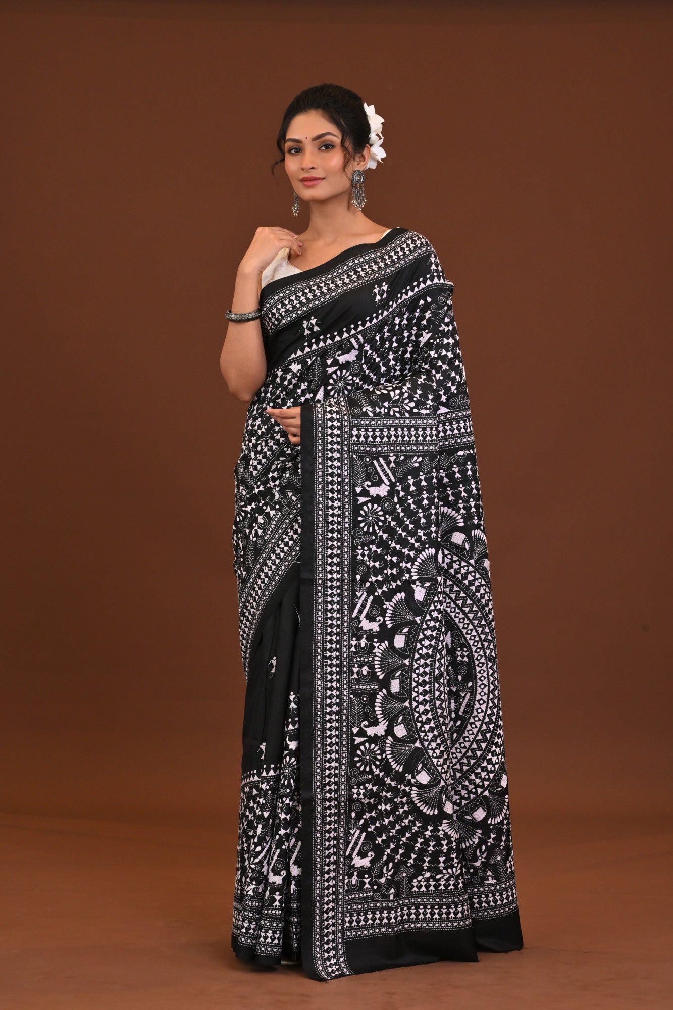 Pure Silk Kantha Saree