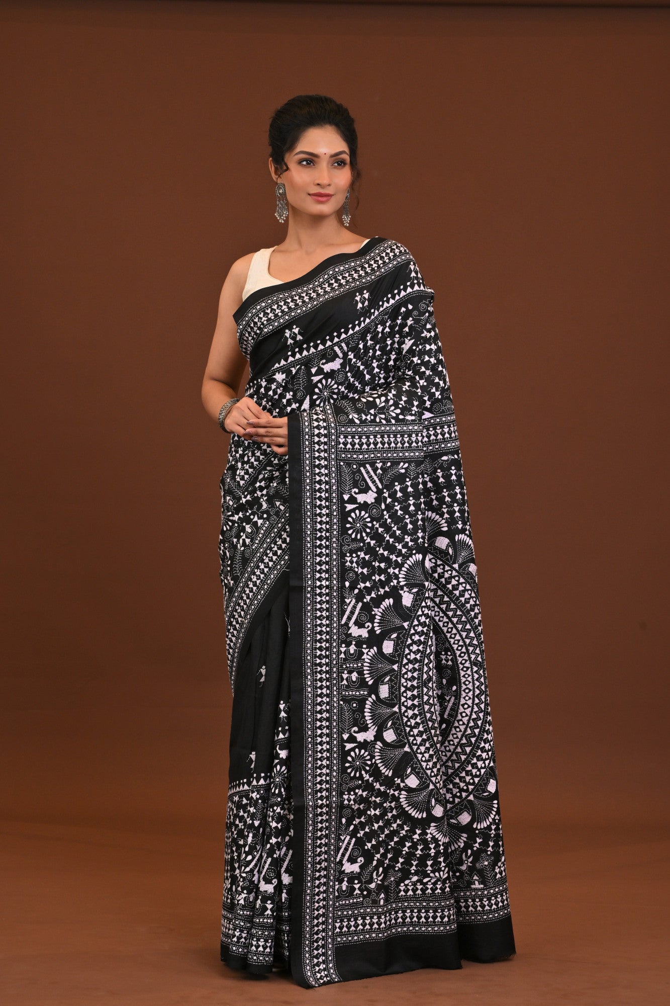 Pure Silk Kantha Saree Thumbnail