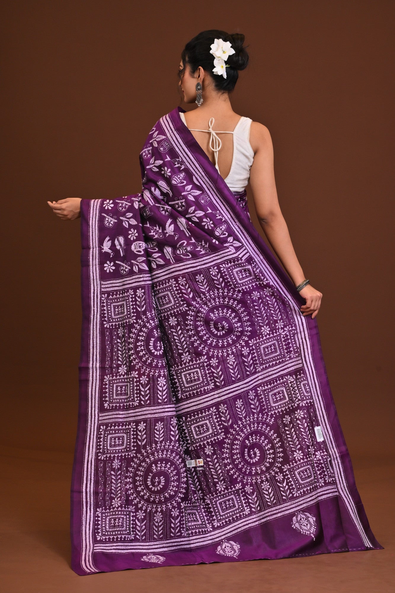 Pure Silk Kantha Saree Thumbnail