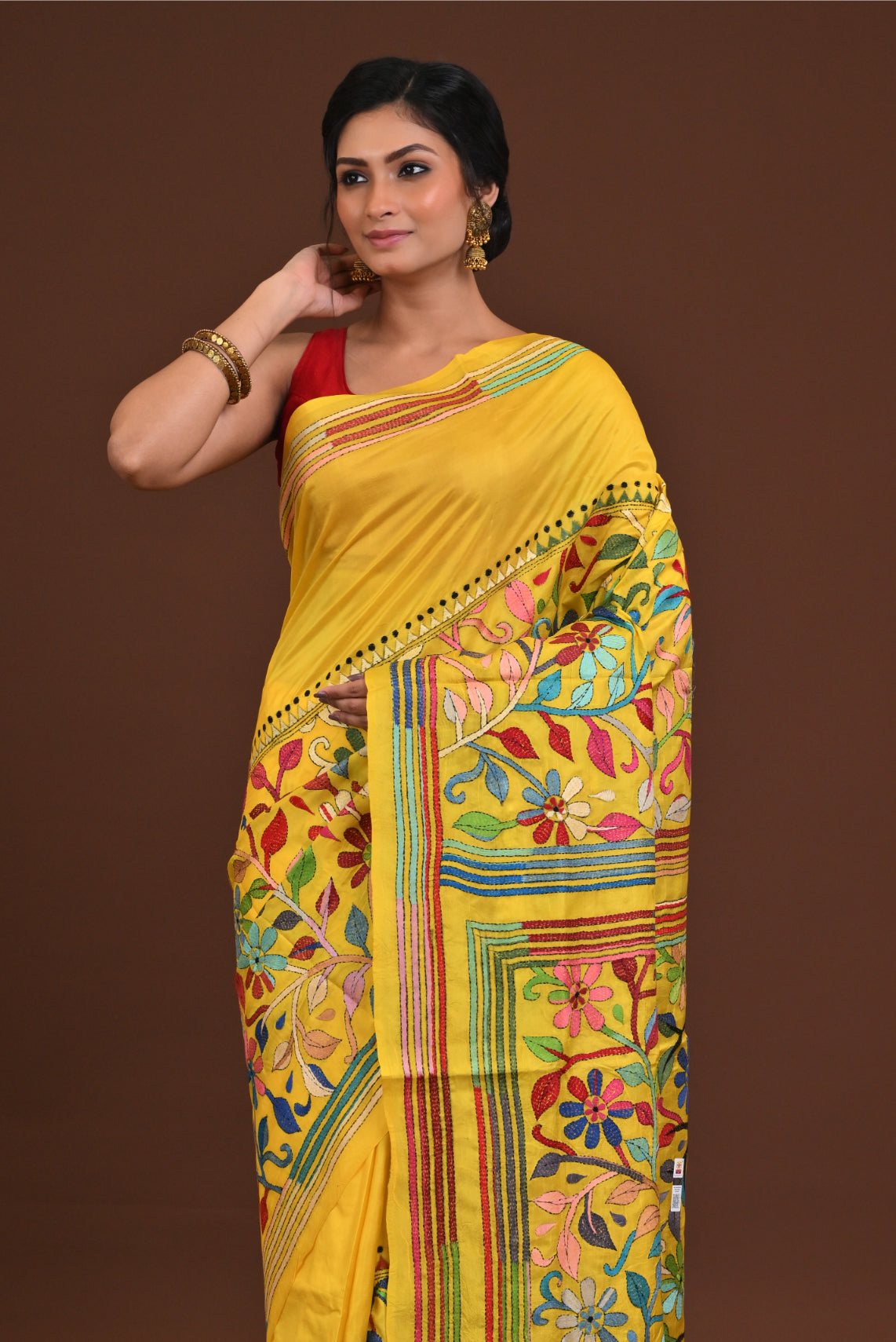 Pure Silk Kantha Saree